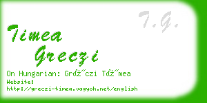 timea greczi business card